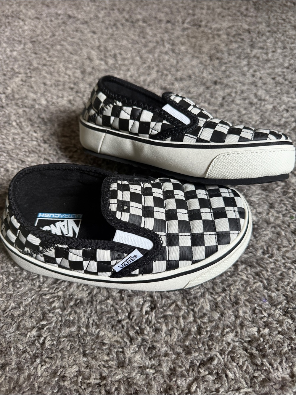 Vans Kids Checkerboard Slip-On  slippers - Black/White